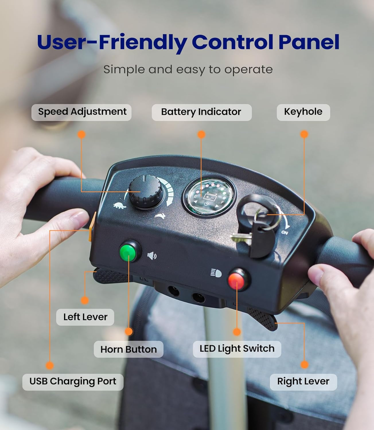 Mobility Scooter, Powered Mobility Scooters for Adults Seniors, All Terrain Motorized Scooter with Seat & Basket, Folding Electric Wheelchair, 4 Wheel Foldable Lightweight (Pro Red)