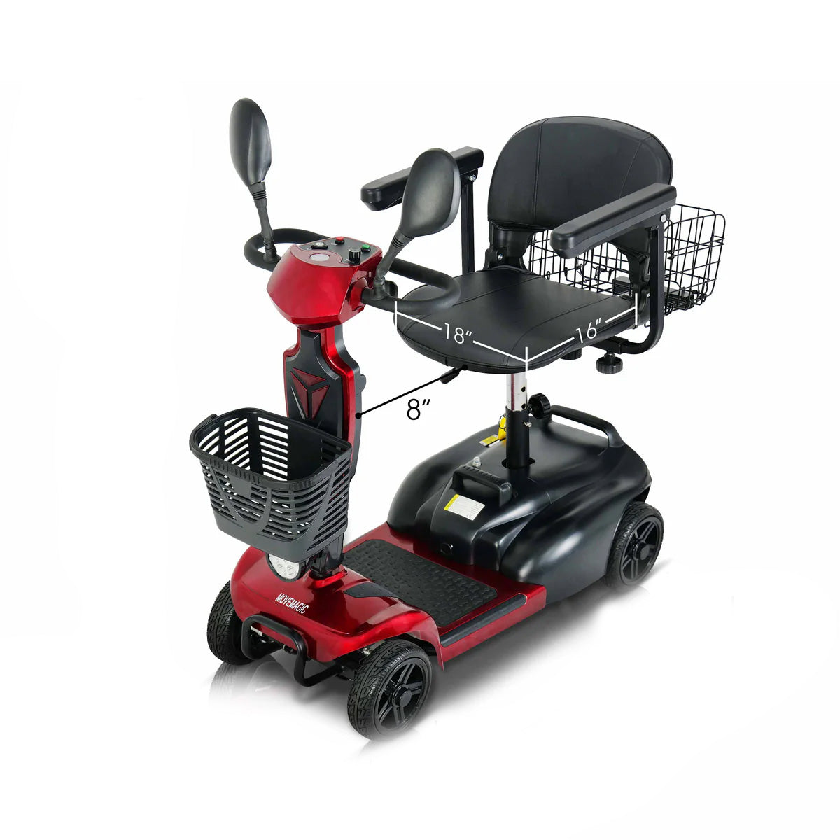 30-Mile Range Foldable 4-Wheel All-Terrain Mobility Scooter