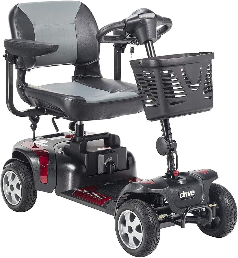Phoenix LT 4 Wheel Mobility Scooter 350Lb Weight Cap New Model, Red/Blue/Grey
