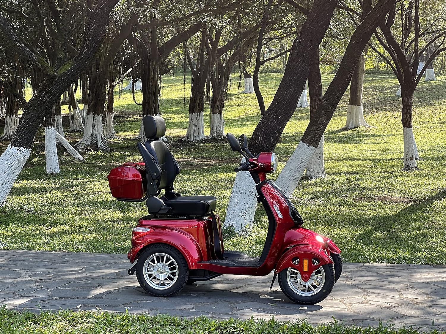 Heavy Duty 4 Wheel Mobility Scooters for Seniors & Adults 500Lbs Capacity - Electric Powered Chair - 800W All Terrain Fast Mobility Scooter for Travel W/Long Range Battery Remote Key
