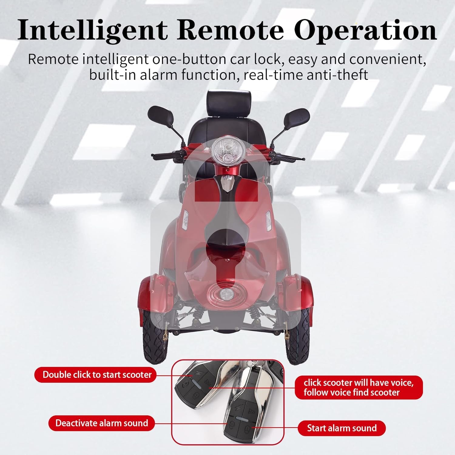 Heavy Duty 4 Wheel Mobility Scooters for Seniors & Adults 500Lbs Capacity - Electric Powered Chair - 800W All Terrain Fast Mobility Scooter for Travel W/Long Range Battery Remote Key