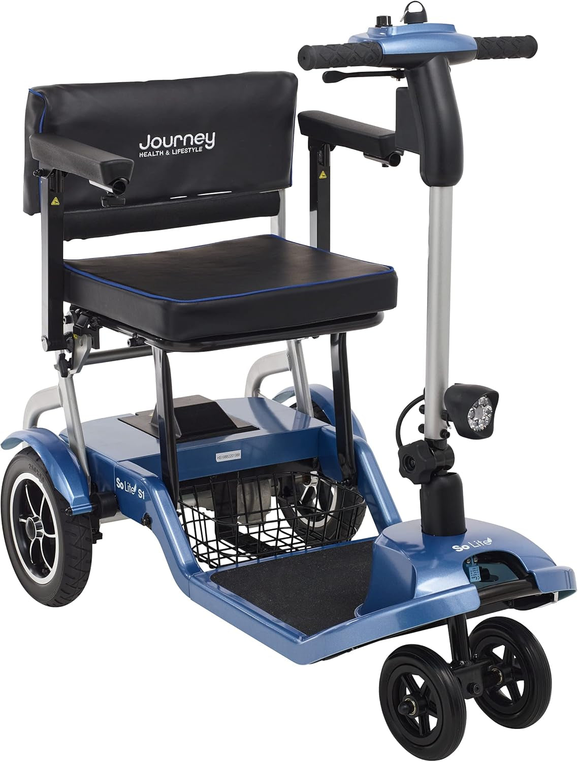 So Lite Lightweight Folding Scooter - Mobility Scooters for Seniors - Electric Wheelchairs for Adults (Blue)