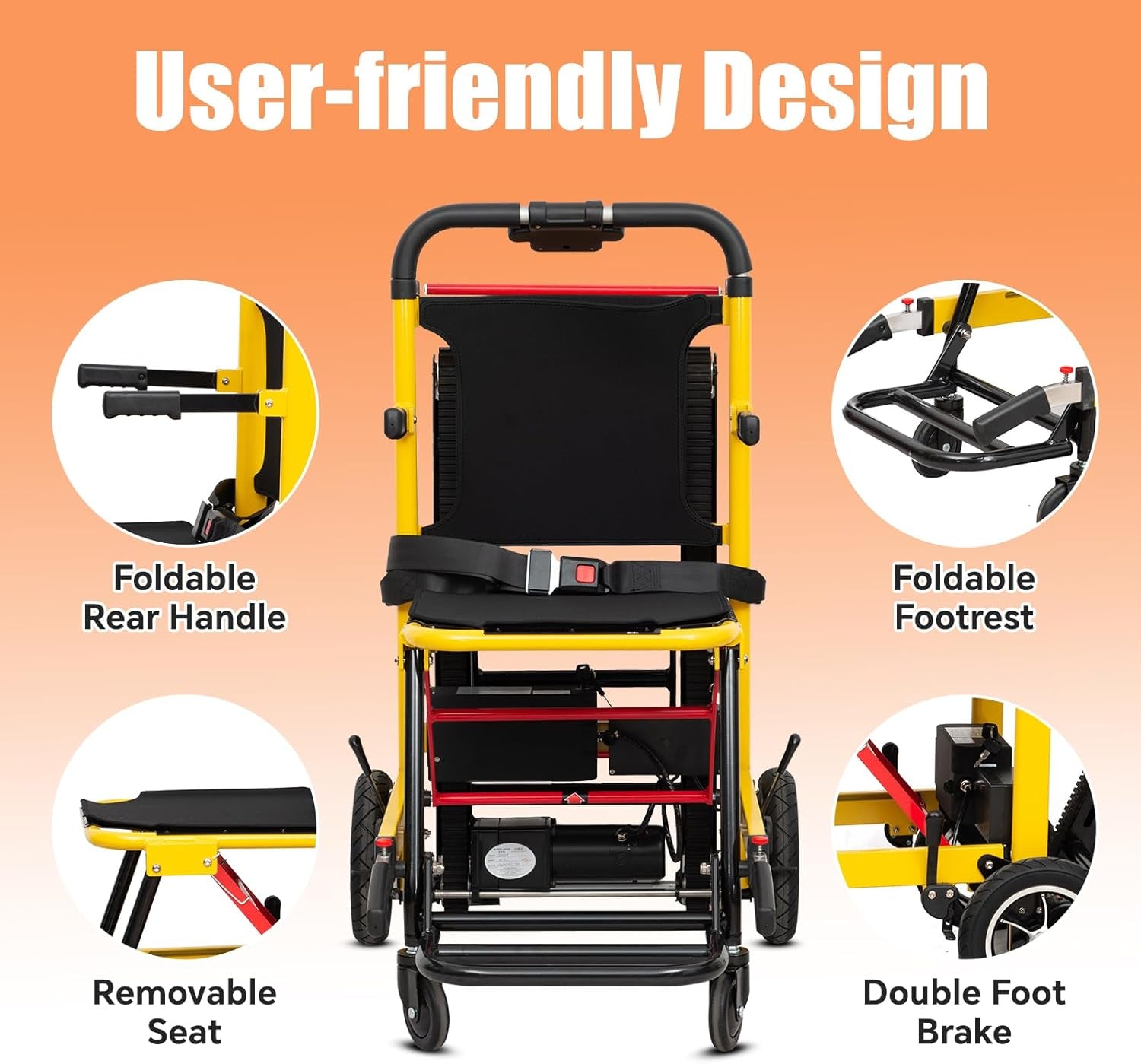 Power Wheelchair Equipped with Light, Adjustable Speed,Load Capacity 350LBS